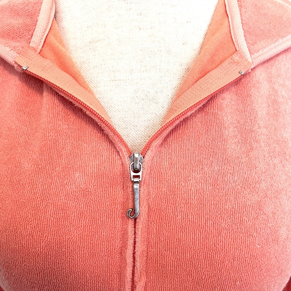 Retro Juicy Couture Terry Hoodie - Tangerine - Size Medium - Picture 4 of 11
